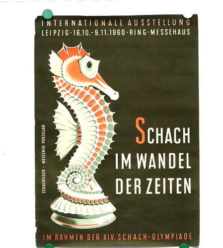 Orig altes ddr - plakat, schach